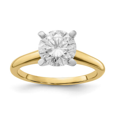 Brilliant-Cut Lab Grown 1 1/2ct. Diamond Solitaire Engagement Ring in 14k Yellow Gold
